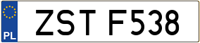 Trailer License Plate